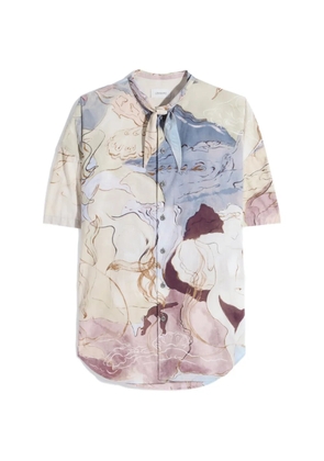 LEMAIRE scarf printed shirt - Neutrals
