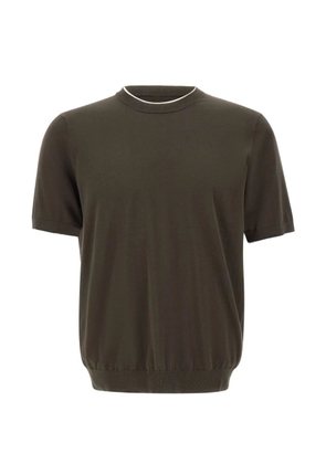 Kangra short-sleeve cotton sweater - Brown