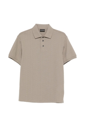 Emporio Armani embossed polo shirt - Neutrals
