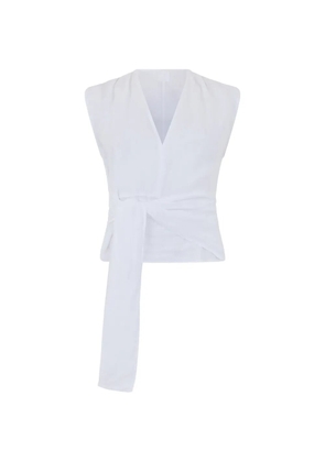 120% Lino linen top - White