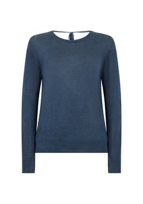 120% Lino linen sweater - Blue
