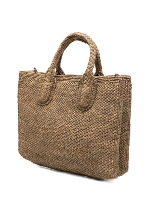 IBELIV Rary braided-handle tote bag - Brown
