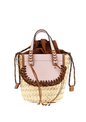 CUBA LAB raffia tote bag - Neutrals