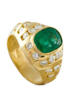 LB Exclusive diamond and emerald ring - Gold