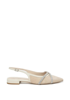 Peserico embellished-strap ballet flats - Neutrals