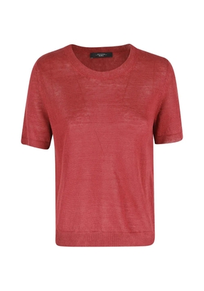Weekend Max Mara short-sleeve linen top - Red