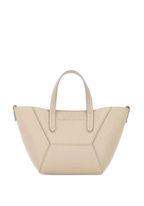 Brunello Cucinelli BC Duo leather tote bag - Neutrals