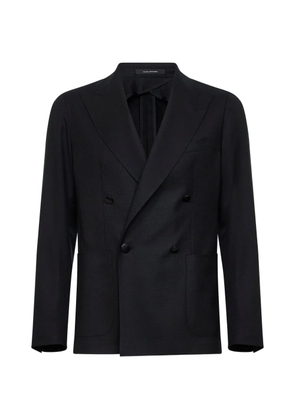 Tagliatore double-breasted peak-lapel blazer - Black