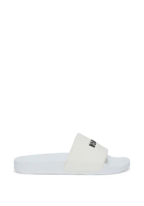 MSGM logo-embossed slides - White