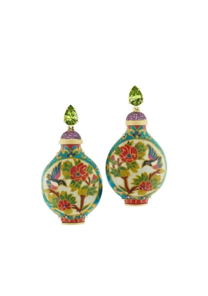 SILVIA FURMANOVICH 18K yellow gold Marquetry earrings