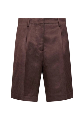 PT Torino pleated shorts - Brown