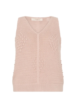 slowear crochet V-neck top - Neutrals