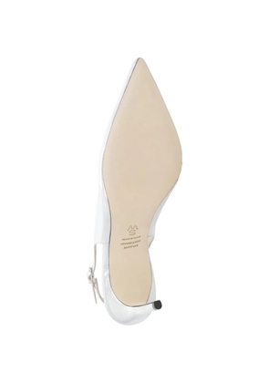 Stuart Weitzman Stuart Power 75 pointed slingback pumps - Silver