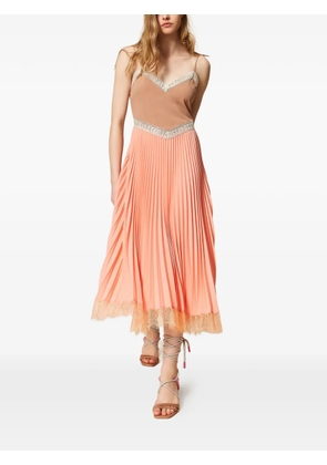 TWINSET x Myfo pleated dress - Orange