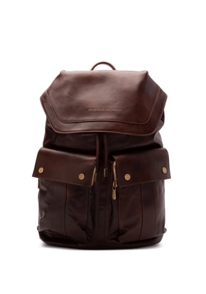Brunello Cucinelli leather backpack - Brown