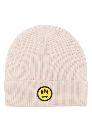 BARROW logo-patch beanie - White