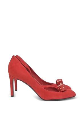 Louis Vuitton Pre-Owned dice-embellishment suede pumps - Red