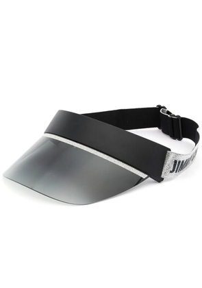 Jimmy Choo Eyewear logo embroidered visor cap - Black