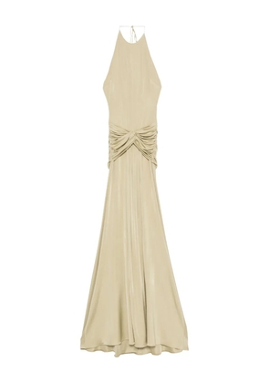 The New Arrivals Ilkyaz Ozel Euphorie gathered-detail gown - Neutrals