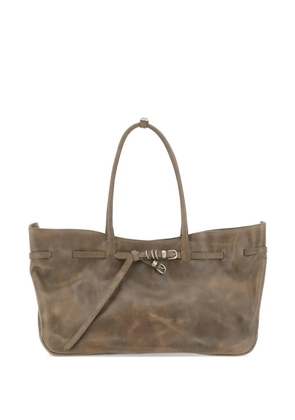 Marge Sherwood large Grandma Used leather tote bag - Brown