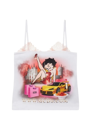 GCDS Betty Boop top - White