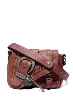 Christian Dior Pre-Owned 2006 Gaucho buckle leather shoulder bag - Red