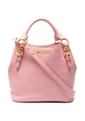 Miu Miu Pre-Owned 2000-2015 logo leather tote bag - Pink