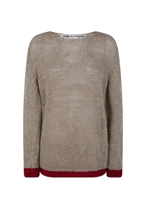 Comme Des Garçons contrast-trim sweater - Neutrals