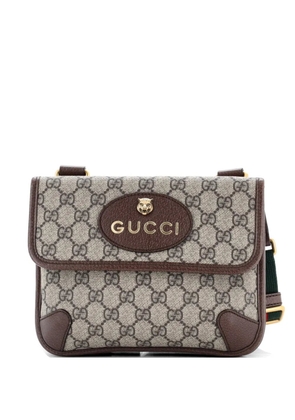Gucci Pre-Owned Neo Vintage Flap Messenger GG Coated Canvas Small crossbody bag - Brown