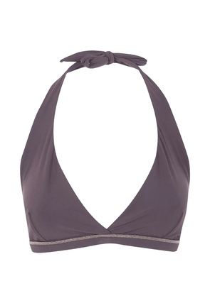Brunello Cucinelli embellished bikini top - Brown