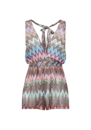 Missoni chevron V-neck cover-up - Brown