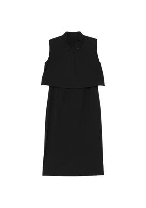 LESS layered sleeveless shirt dress - Black