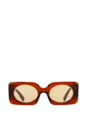 AUDE HEROUARD Gisele geometric-frame sunglasses - Brown