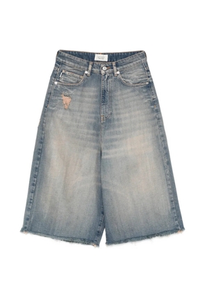 VICOLO Carola frayed shorts - Blue