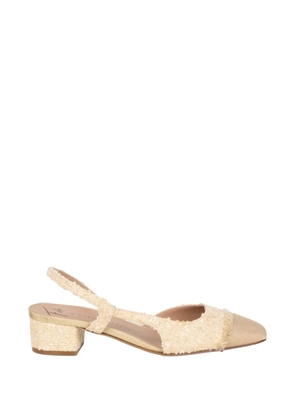 Roberto Festa fringed heeled pumps - Neutrals