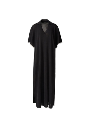 Fabiana Filippi collared V-neck dress - Black