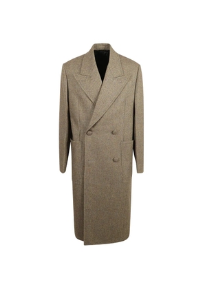 Givenchy Herringbone double-breasted wool coat - Green