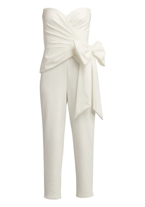 Tadashi Shoji bow-detail cropped jumpsuit - White