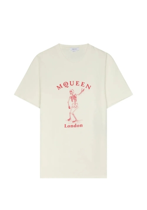 Alexander McQueen skeleton graphic T-shirt - Neutrals