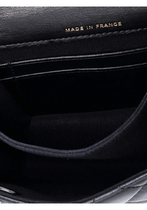 CHANEL Pre-Owned Woven Top Handle CC Flap Clutch on Chain Quilted Lambskin Small satchel - Black