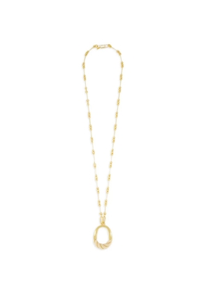 Aurelie Bidermann Diana oval-pendent necklace - Gold