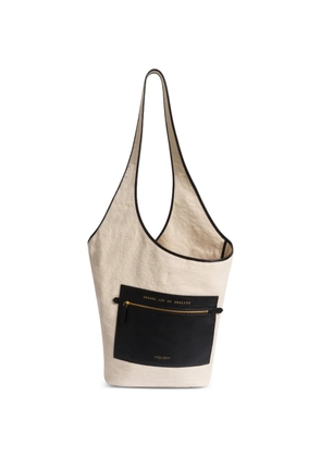 Alberta Ferretti zipped pocket shoulder bag - Neutrals