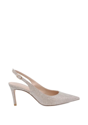 Stuart Weitzman Stuart Power slingback pointed toe pumps - Silver