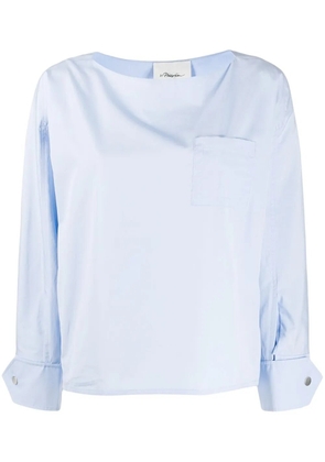 3.1 Phillip Lim patch-pocket long-sleeve blouse - Blue