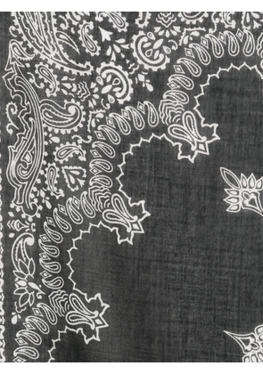 Destin Cot Carre paisley printed scarf - Black