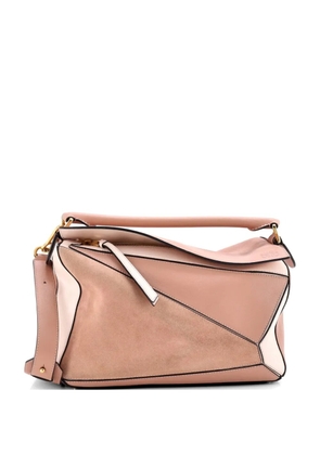 Loewe Pre-Owned Puzzle Bag Leather and Suede Medium satchel - Neutrals