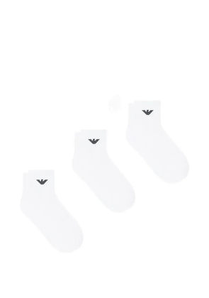 Emporio Armani logo-detail socks (set of three) - White