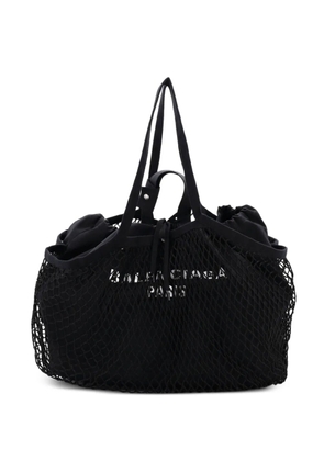 Balenciaga Pre-Owned 24/7 Drawstring Mesh and Canvas Medium tote bag - Black