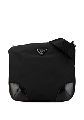 Prada Pre-Owned 2013-2024 Vitello Trimmed Tessuto Zip Top crossbody bag - Black