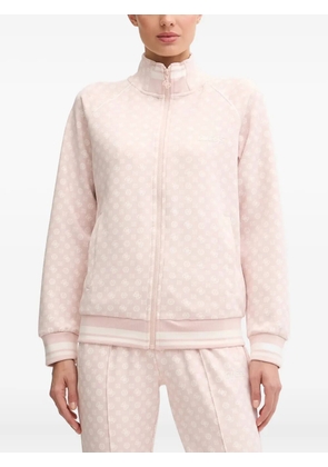 GUESS USA logo-print zip-up top - Pink